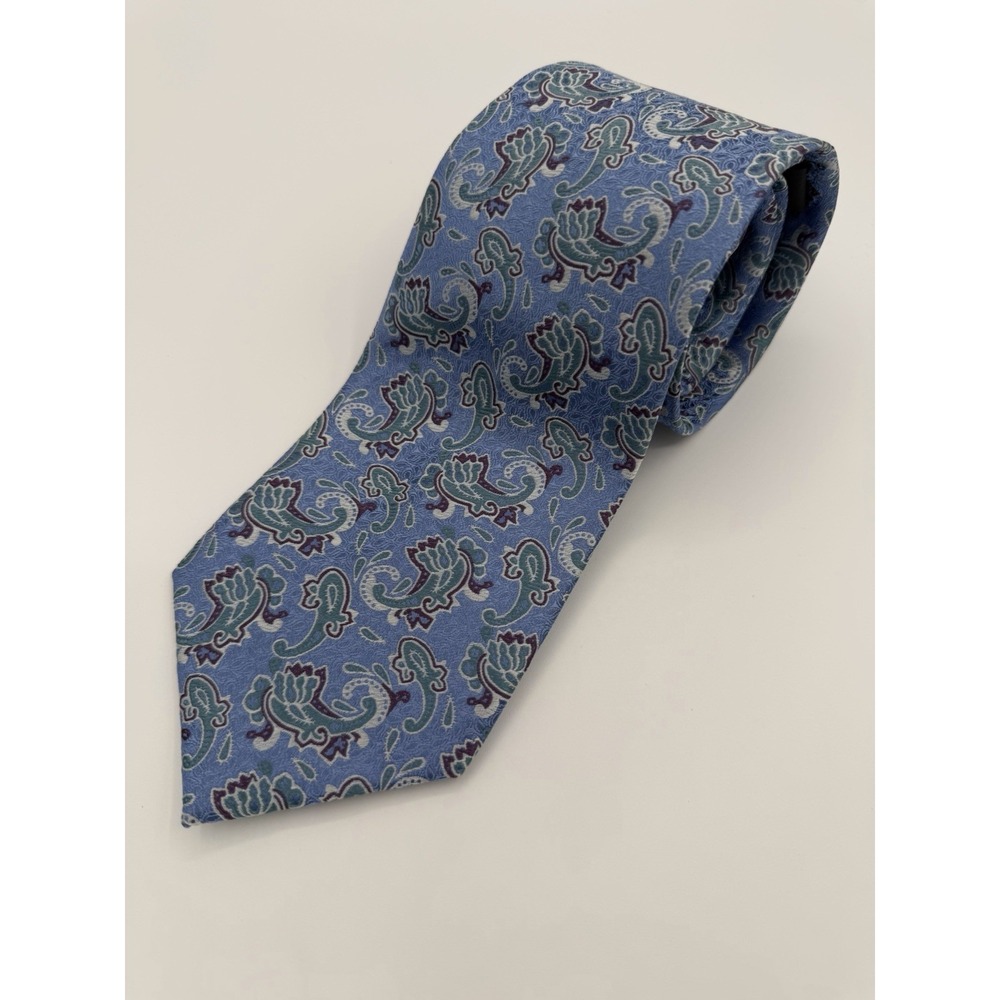 DANIEL DE FASSON- NWT Blue Green Paisley TIE